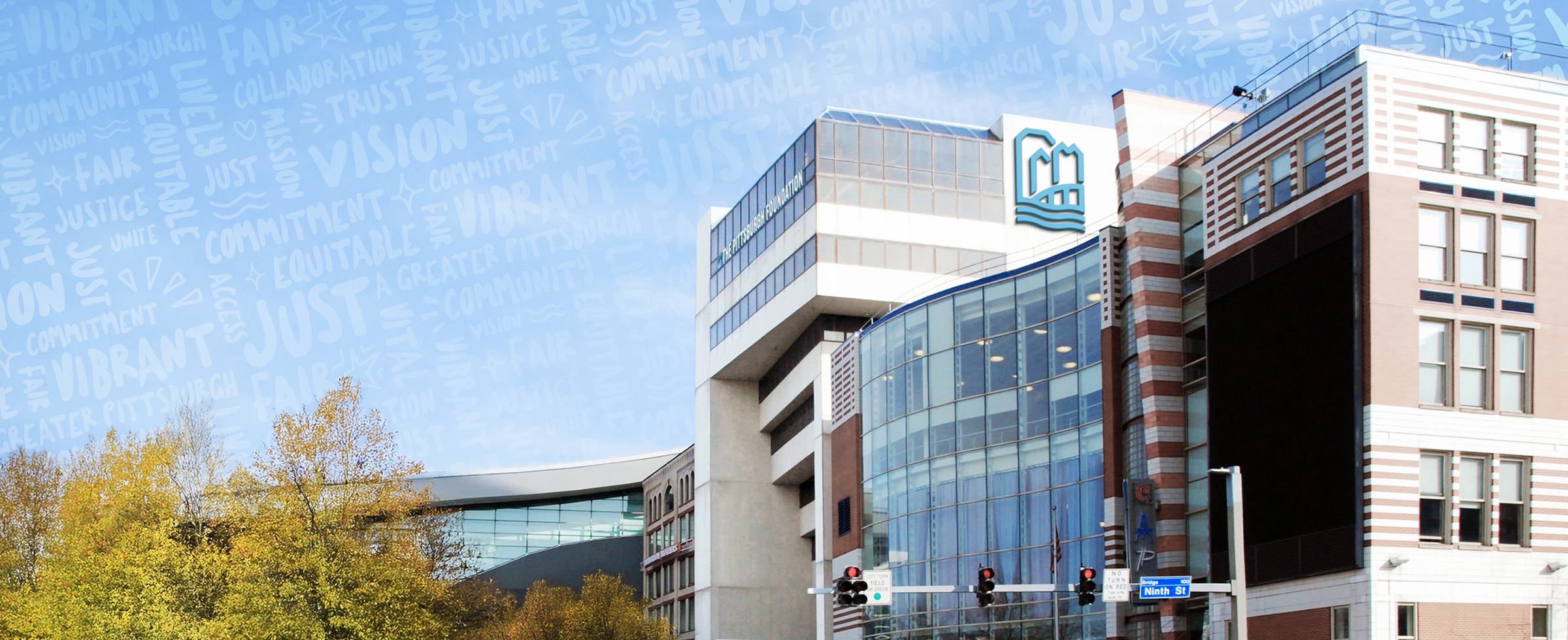 Above: The Pittsburgh Foundation's new office, located at 912 Fort Duquesne Blvd. in downtown Pittsburgh.